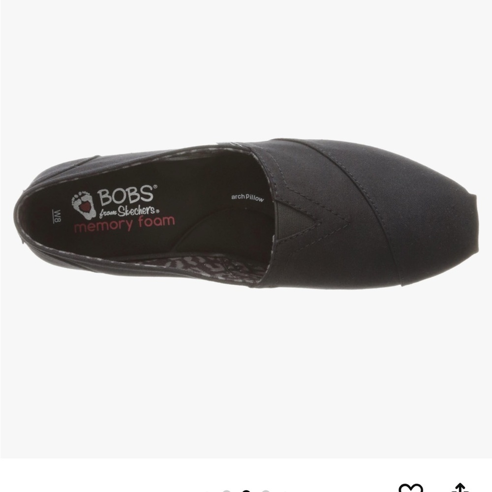 Skechers BOBS Women’s Black Slip-On NWOT Peace & Love Shoes with Memory Foam